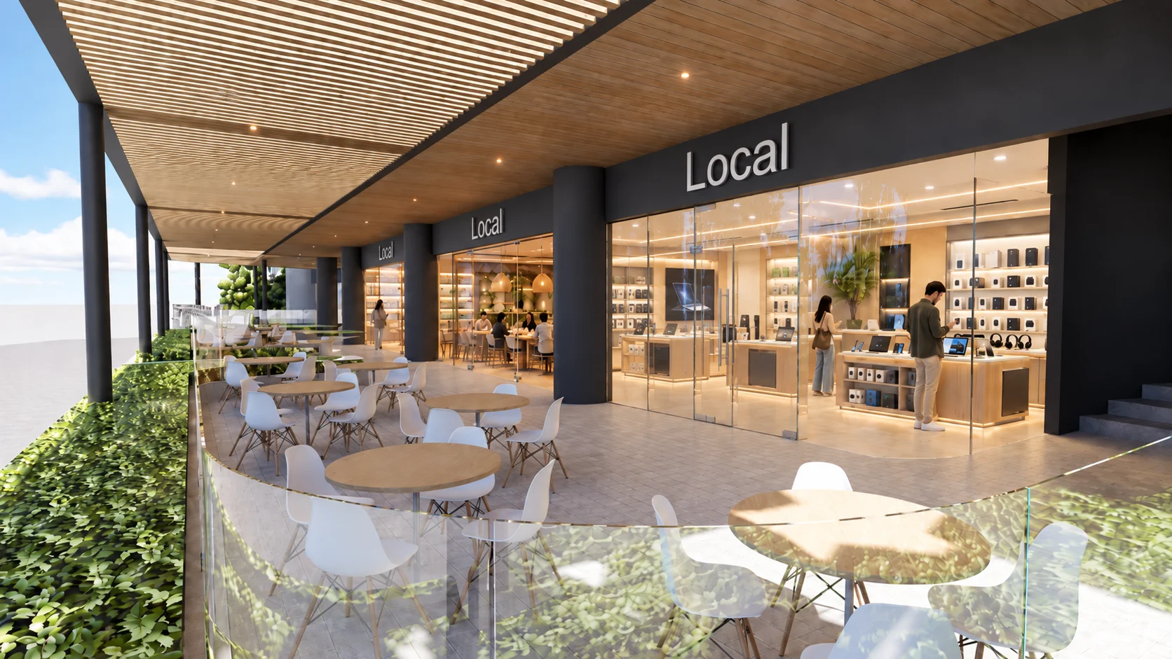 Locales comerciales con frente de vidrio en La Vilet